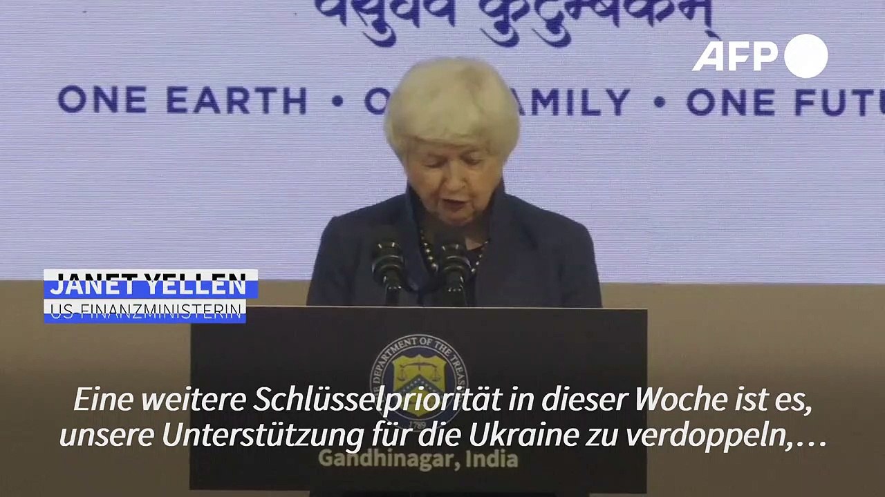 Yellen: Ende des Ukraine-Kriegs wäre das Beste für die Weltwirtschaft