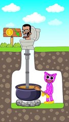 Good Skibidi Toilet saved Tricky Kissy Missy from the flood _ Funny Animation  #shorts