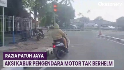 Lagi! Razia Patuh Jaya Digelar di Kalideres, Pengendara Motor Tak Pakai Helm Kabur