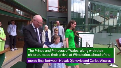 Prince and Princess of Wales arrive at Wimbledon ahead of men's final