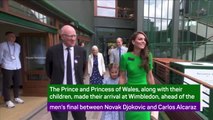 Prince and Princess of Wales arrive at Wimbledon ahead of men's final