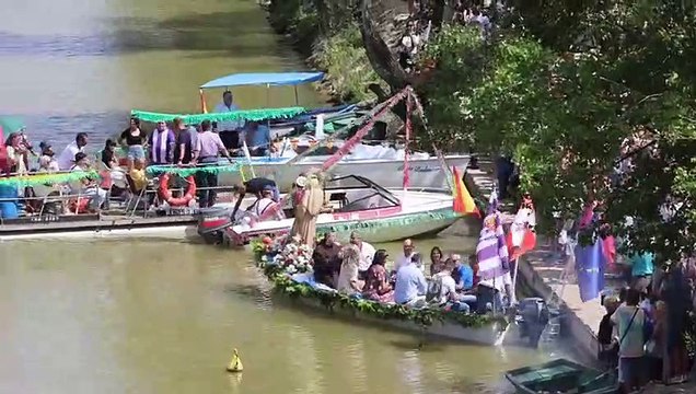 Procesión fluvial de la Virgen del Carmen en Valladolid
