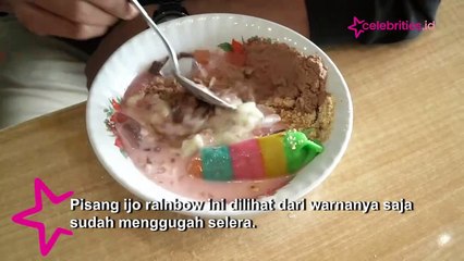 Menikmati Es Pisang Ijo Rainbow, Inovasi Kuliner  Khas Baubau