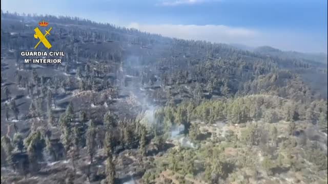 El incendio de La Palma ya afecta al Parque Nacional de la Caldera de Taburiente