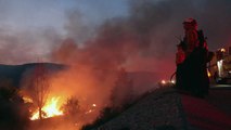 Firefighters battle Rabbit and Gavilan Fires in California