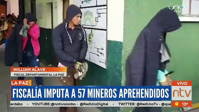 Fiscalía imputa a 57 mineros aprehendidos