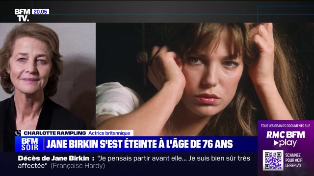 C'est quelqu'un de très bienveillant : Charlotte Rampling rend hommage à son amie, Jane Birkin