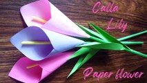 How to make calla Lily Paper Flower | Origami Paper Flower | DIY Paper Flower | Calla Lily Flower