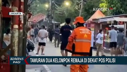 Tawuran 2 kelompok remaja di Dekat Pos Polisi Sub Sektor Tanah Tinggi