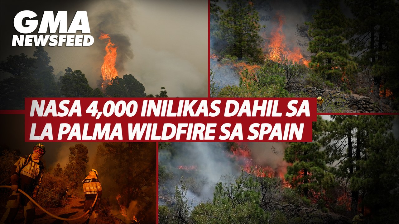 Nasa 4,000 inilikas dahil sa La Palma wildfire sa Spain | GMA News Feed