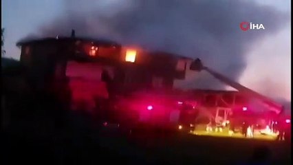 Tokat'ta 3 katlı ev alevlere teslim oldu