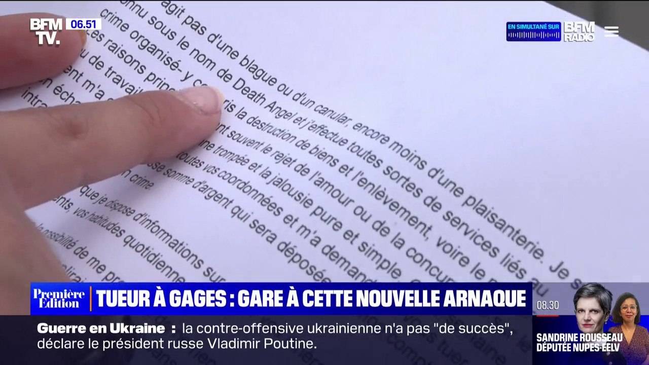 "On m'a demandé de vous tuer": attention à cette arnaque au faux tueur à gages