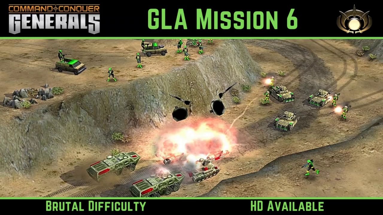 How to Beat C&C Generals GLA Mission 6: Trojan Horse - Brutal - HD