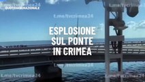Esplosione sul ponte in Crimea