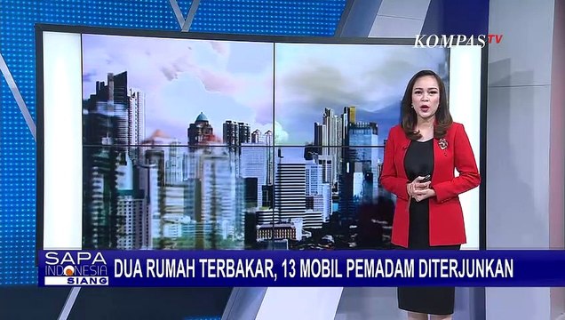 2 Rumah Ludes Terbakar, 13 Mobil Damkar Diterjunkan ke Lokasi