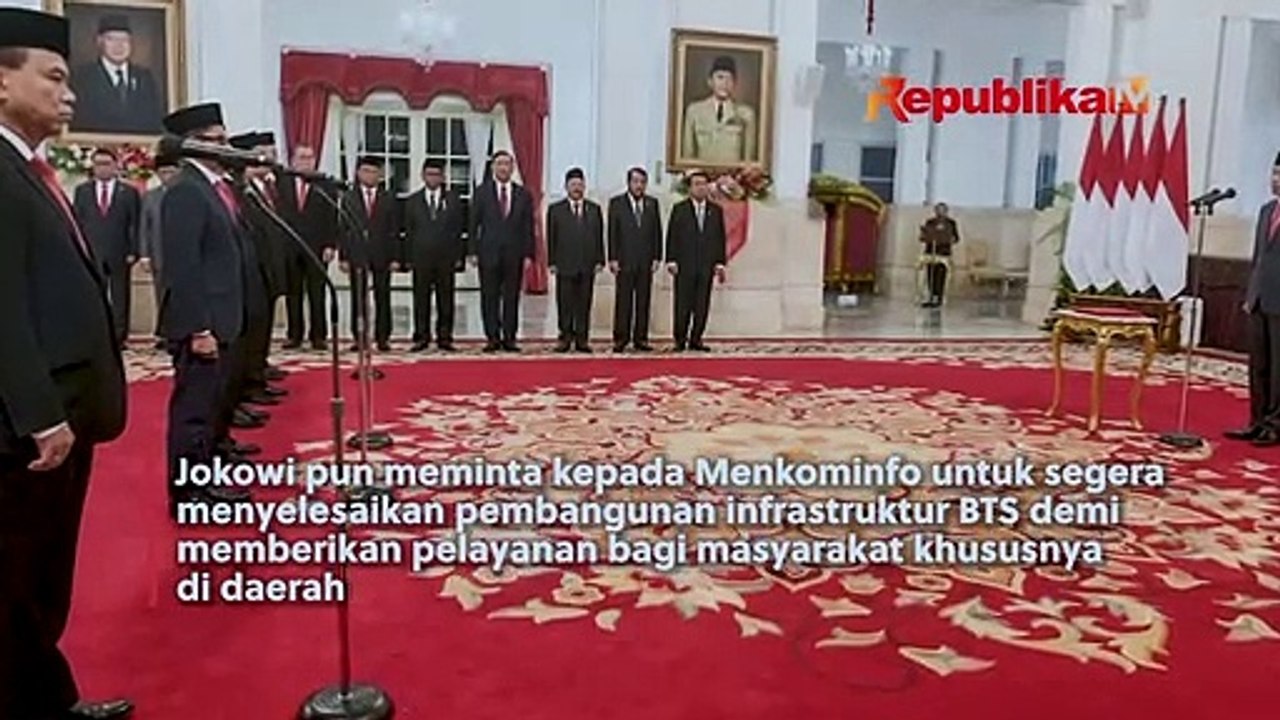 Lantik Menkominfo, Jokowi Minta Pembangunan Infrastruktur BTS Segera Diselesaikan