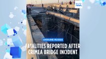 Russia blames Ukraine for Crimea bridge attack