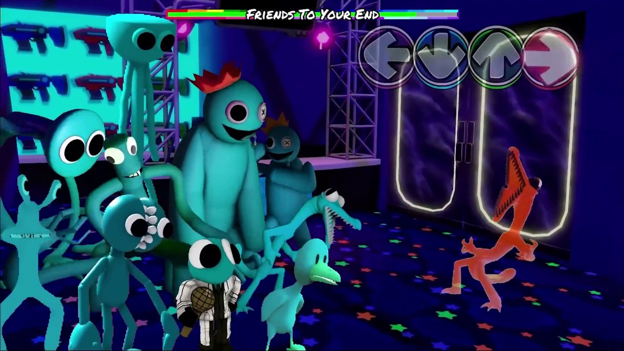FNF GHOST RAINBOW FRIENDS All Phases - Friday Night Funkin' Roblox