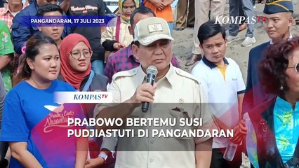Momen Menhan Prabowo Kunjungi Pangandarana Disambut Susi Pudjiastuti