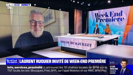 Laurent Ruquier fait sa première apparition sur BFM TV avant son arrivée sur la chaîne à la rentrée.
