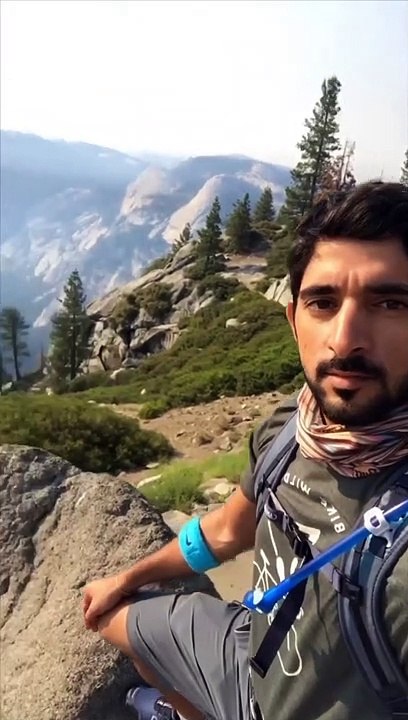 Sheikh Hamdan hikes in Yosemite National Park