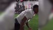 Watch: Lions running back gets yanked backwards in resistance training