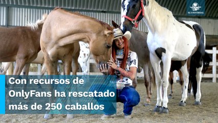 Elena Larrea, la modelo de Only Fans que rescata caballos
