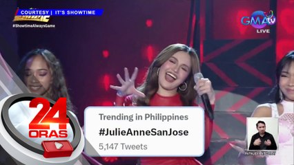 Live performance ni Julie Anne San Jose sa "It's Showtime", trending at pinusuan | 24 Oras