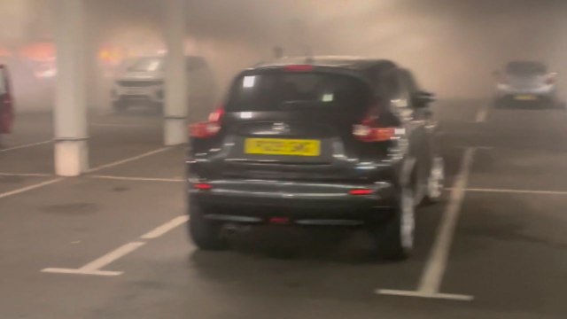 Panic flares up in Tesco parking lot after car catches fire