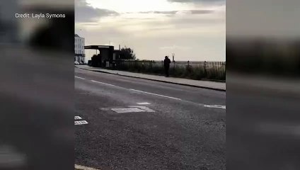 Balaclava-clad man swings bat in Margate