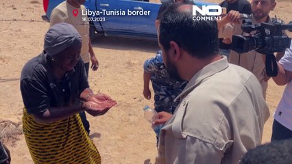 WATCH: Libyan border guards rescue migrants in remote desert area