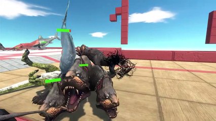 Dinosaurs VS Aquatics - Which Dinosaurs can Defeat ALL Baby Three-Headed Dog