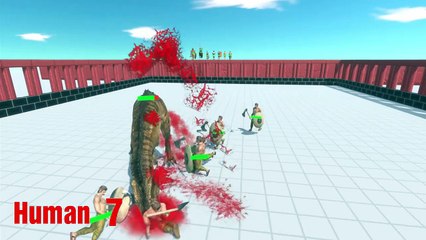 How Humans Defeat Carcharodontosaurus - ARBS TV   Animal Revolt Battle Simulator