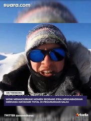 Wow Menakjubkan! Momen Seorang Pria Mengabadikan Gerhana Matahari Total di Pegunungan Salju