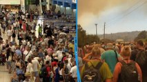 « Le feu était terrible » : des milliers de touristes attendent un avion à Rhodes