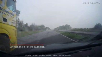 Police see person seen hanging out of a car for “banter” on A1 near Grantham