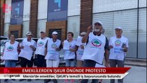 Mersin'de emeklilerden İŞKUR önünde protesto: Geçinemiyoruz deyip iş başvurusu yaptılar