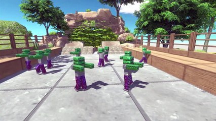 [ARBS vs MINECRAFT] 50x Commando VS Minecraft Zombie Wave - ARBS TV   Animal Revolt Battle Simulator