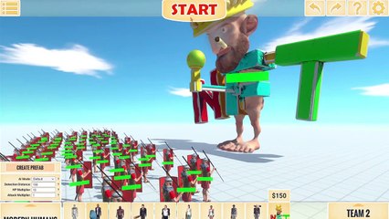 1 VS 100 - Giant Crypto Bro NFT VS All Units Ancient Human   ARBS TV -Animal Revolt Battle Simulator