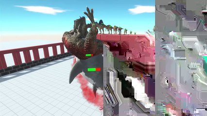 1 VS 1 - Mutant Megalodon VS All Dinosaurs   Animal Revolt Battle Simulator