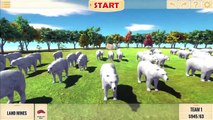 50 Polar Bear vs Giant Worm - Animal Revolt Battle Simulator