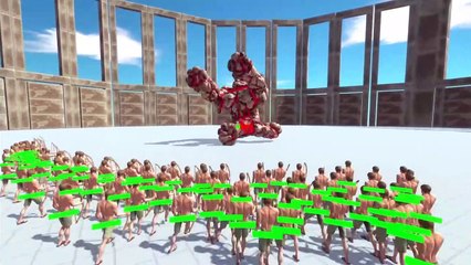 50x Archers vs Giant Infernals All Unit x10 HP - ARBS TV   Animal Revolt Battle Simulator