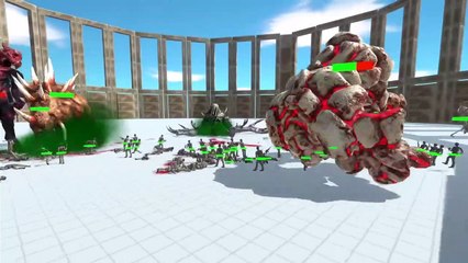 50x Commando vs Giant Infernals All Unit x10 HP - ARBS TV   Animal Revolt Battle Simulator