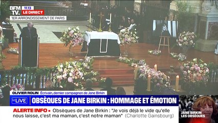 Le "dernier amour" de Jane Birkin, Olivier Rolin, livre de bouleversants regrets envers la chanteuse lors de ses obsèques à Paris.