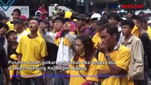 Ratusan Kader Golkar Demo di Kejagung Tuntut Airlangga Hartarto Ditangkap