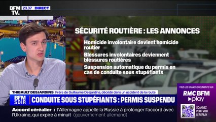 Homicide routier: "Il n'y aura pas de changements concrets sur ce que l'on va constater en sortie de tribunal", pour Thibault Desjardins (frère de victime)