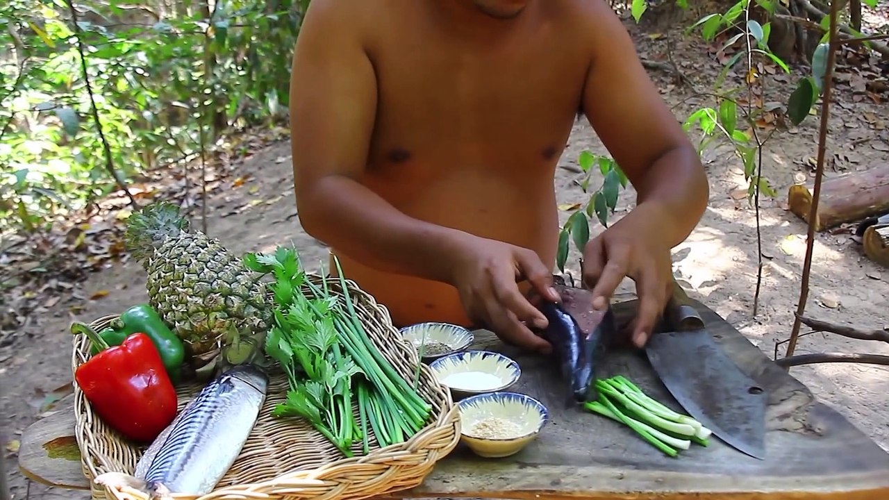 Cooking Tuna fish Recipe eating with Lemon Sauce So Delicious - Grilled tuna Fish Seafood Hot Sauce