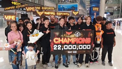 แวมไพร์ อีสปอร์ต รักษาแชมป์โลก 2 สมัย หอบเงินรางวัล 22 ล้านกลับไทย