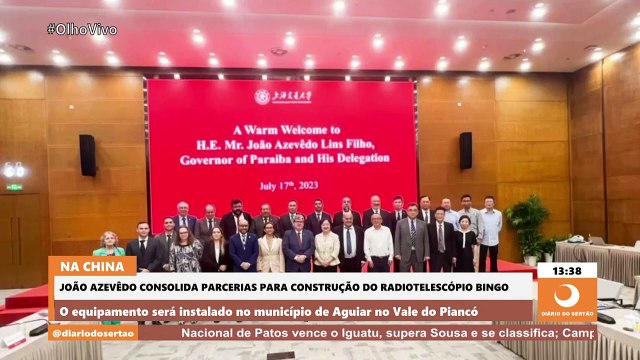 Na China, João Azevêdo consolida parcerias para construção do radiotelescópio Bingo, no Vale do Piancó