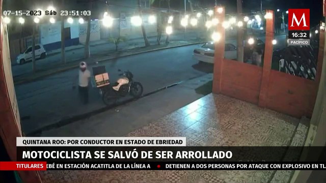 En Chetumal, motociclistas casi es arrollado por un conductor en estado de ebriedad